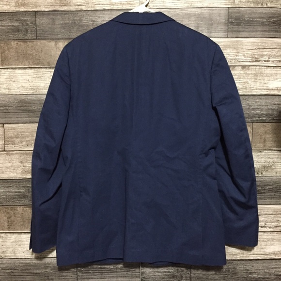 J Crew Ludlow Cotton Blazer Men’s 40S Blue 2 Button Larusmiani - Picture 6 of 11